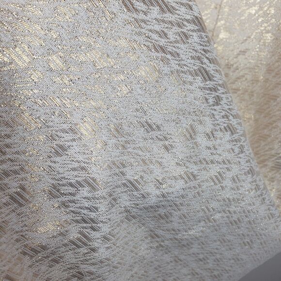 Tahari Luxe Sleeveless Sheath Dress 12 Gold Ivory Glam Cocktail Party Occasion - Picture 4 of 9